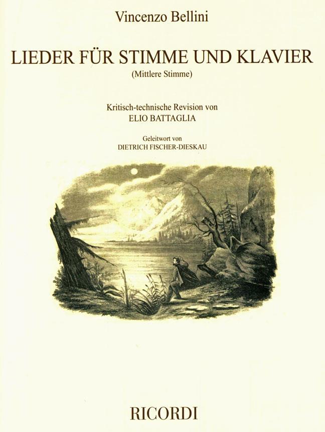 Lieder für Singstimme und Klavier - Ausgabe für mittlere-tiefe Stimme - zpěv a klavír